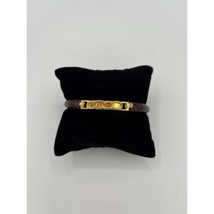 Gold Plate Snakeskin Leather Bracelet Made in Italy